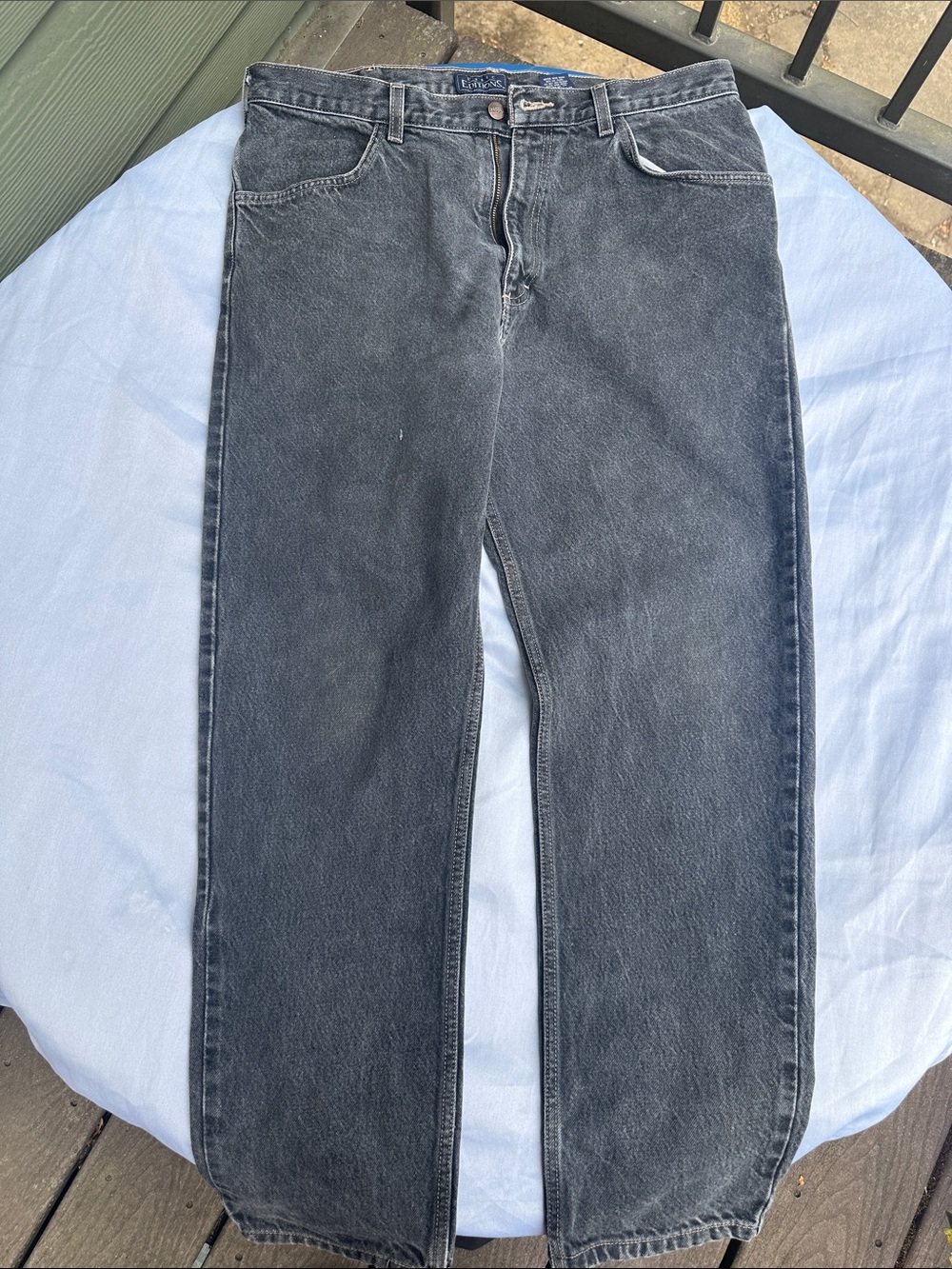 Basic Editions Men’s Relaxed Black Jeans